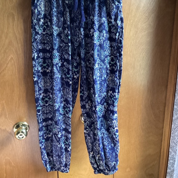 Aerie Harem Pants * Blue Paisley * Small - Picture 3 of 8